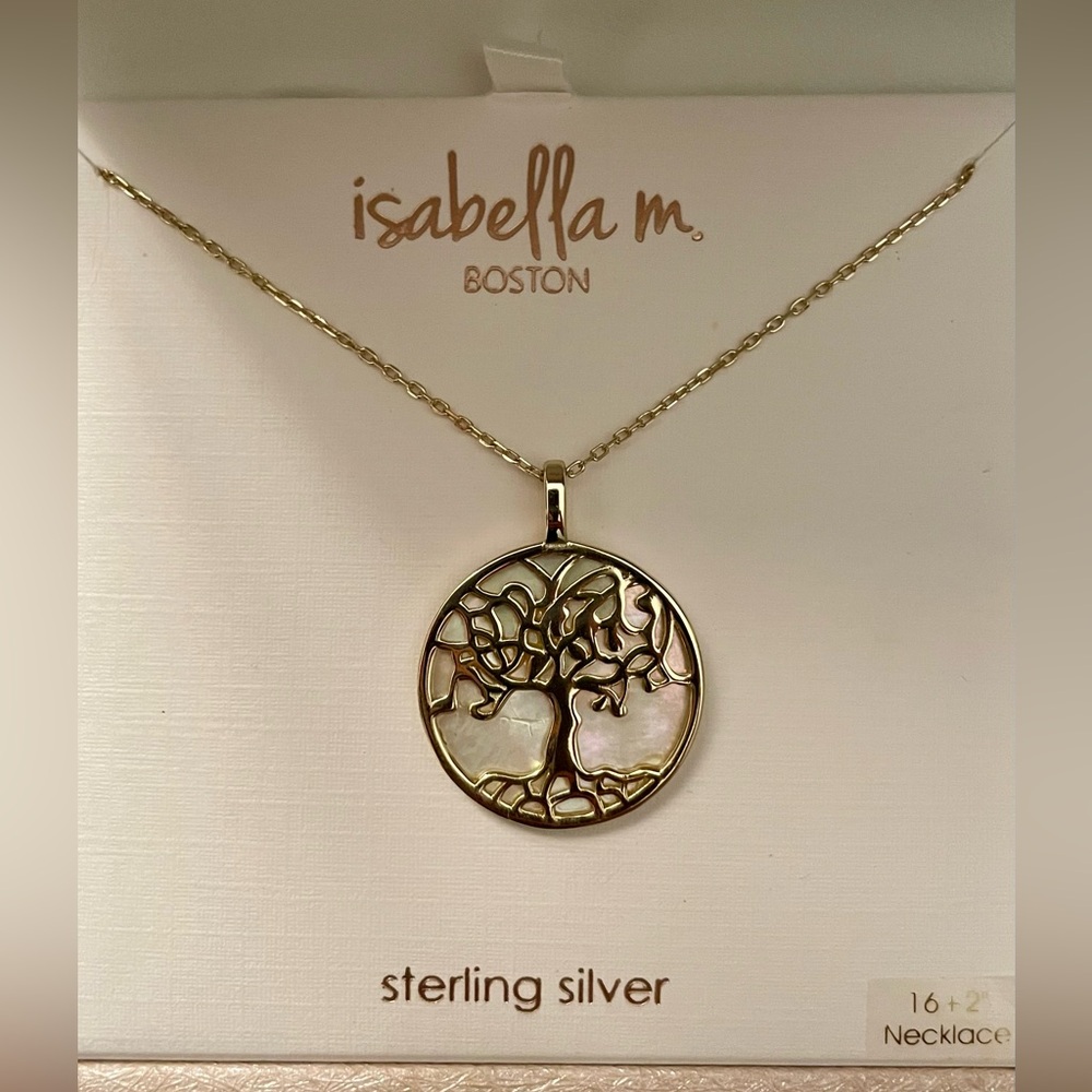 Isabella M. Tree of Life necklace - Mother of Pearl, Sterling Silver
